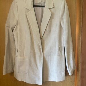 Calvin Klein Cream Tailored Blazer